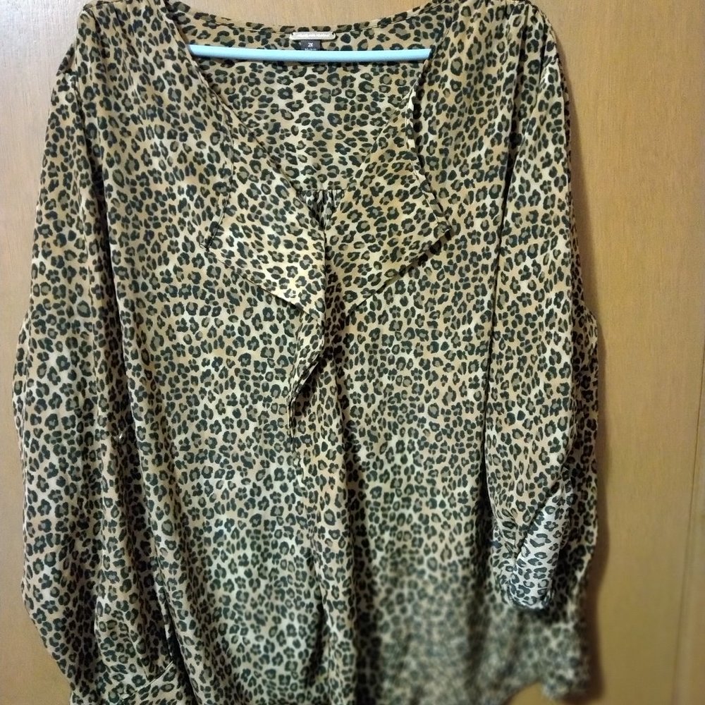 Dana Buchman Animal Print Blouse